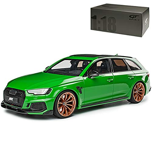 GT Spirit A-U-D-I RS4 + A4 B9 ABT Avant Kombi Viper Grün Ab 2015 Nr 798 1/18 Modell Auto mit individiuellem Wunschkennzeichen von GT Spirit