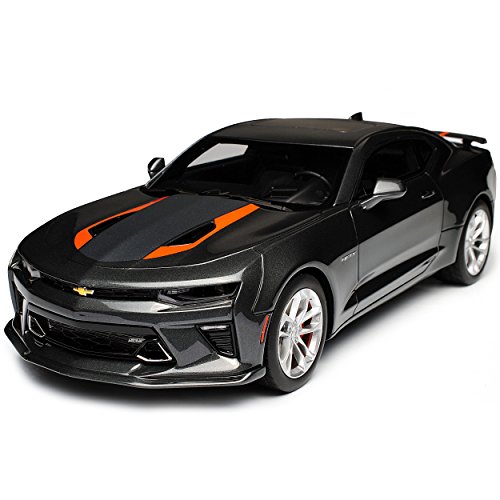 GT-Spirit Chevrolet Camaro 2017 Fifty Anniversary 50. Geburtstag Edition Coupe Grau Schwarz mit Orange 6. Generation Ab 2015 Nr 191 1/18 Modell Auto von GT Spirit