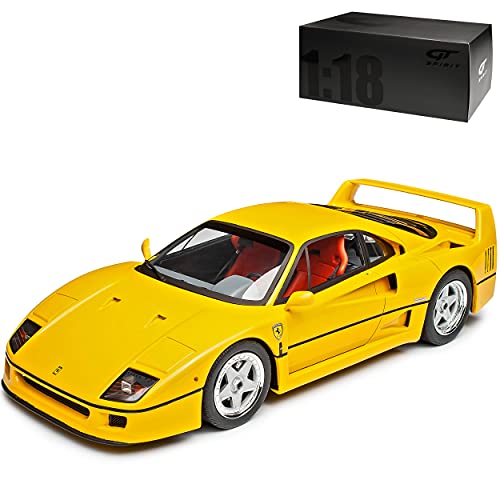 GT Spirit Ferrari F40 Coupe Gelb 1987-1992 Nr 839 1/18 Modell Auto mit individiuellem Wunschkennzeichen GT Spirit Ferrari F40 Coupe Gelb 1987-1992 Nr 839 1/18 Modell Auto mit individiuellem Wunschkennzeichen von GT Spirit