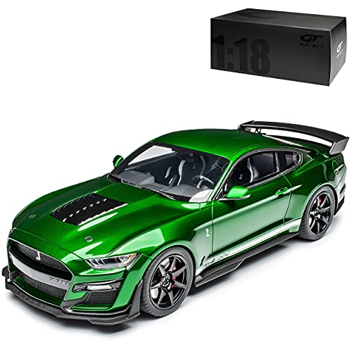 GT Spirit Ford Mustang GT500 Coupe Grün Modell ab 2015 Version ab Facelift 2020 Nr 834 1/18 Modell Auto von GT Spirit