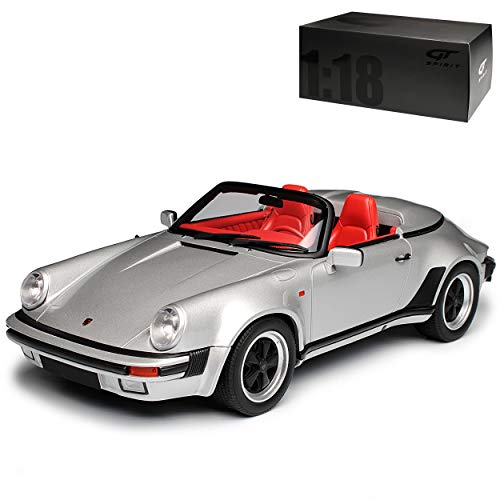 GT Spirit Porsche 911 964 3.2 Speedster Cabrio Silber 1988-1994 Nr 768 1/18 Modell Auto von GT Spirit