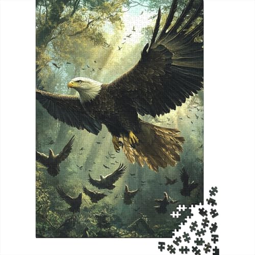 Adler Puzzle 1000-teilige Schwer Puzzle Spielzeug Pädagogisches Spiel Impossible Herausforderung Spielzeug Für Erwachsene Und Kinder Ab 12 Jahren 1000pcs (75x50cm) von GTDKSUEVG
