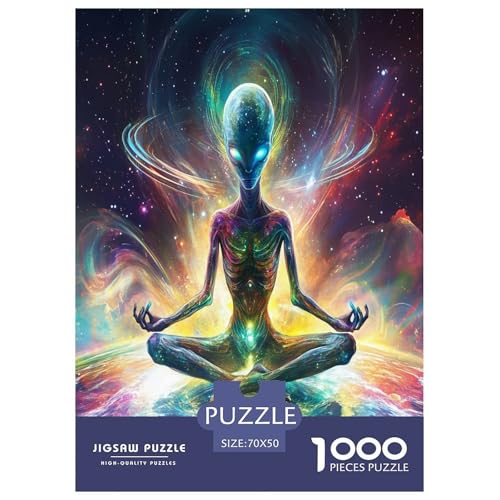 Alien Puzzle 1000-teilige Schwer Puzzle Spielzeug Pädagogisches Spiel Impossible Herausforderung Spielzeug Für Erwachsene Und Kinder Ab 14 Jahren 70x50cm/1000pcs von GTDKSUEVG