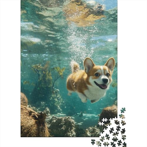 Corgi Puzzles 1000 Teile Schwer Puzzle Spielzeug Lernspiel Impossible Herausforderungsspielzeug Für Erwachsene Und Kinder in Bewährter 1000pcs (75x50cm) von GTDKSUEVG