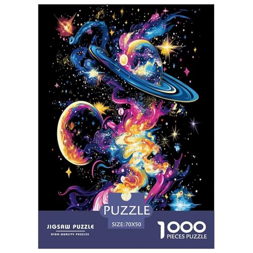 Cosmic Galaxien Puzzle 1000-teilige Schwer Puzzle Spielzeug Pädagogisches Spiel Impossible Herausforderungsspielzeug Für Erwachsene Und Kinder Ab 14 Jahren 70x50cm/1000pcs von GTDKSUEVG
