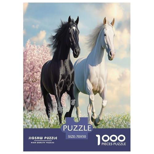 Fine Pferd Puzzles 1000 Teile Schwer Puzzle Spielzeug Lernspiel Impossible Herausforderung Spielzeug Für Erwachsene Und Kinder in Bewährter 70x50cm/1000pcs von GTDKSUEVG