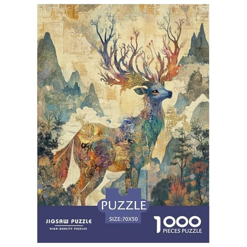 Hirsch Gott Puzzle 1000 Teile Schwer Puzzle Spielzeug Lernspiel Impossible Herausforderung Spielzeug Für Erwachsene Und Kinder Ab 14 Jahren 70x50cm/1000pcs Hirsch Gott Puzzle 1000 Teile Schwer Puzzle Spielzeug Lernspiel Impossible Herausforderung Spielzeug Für Erwachsene Und Kinder Ab 14 Jahren 70x50cm/1000pcs von GTDKSUEVG