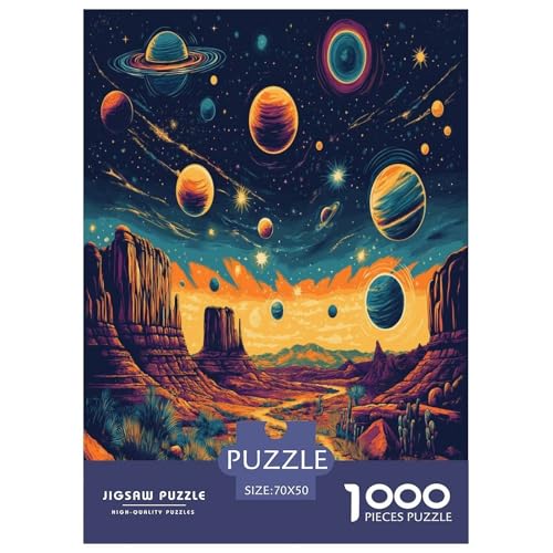 Kosmischer Sternenhimmel Puzzle 1000 Teile Schwer Puzzle Spielzeug Pädagogisches Spiel Impossible Herausforderung Spielzeug Für Erwachsene Und Kinder Ab 12 Jahren 70x50cm/1000pcs von GTDKSUEVG