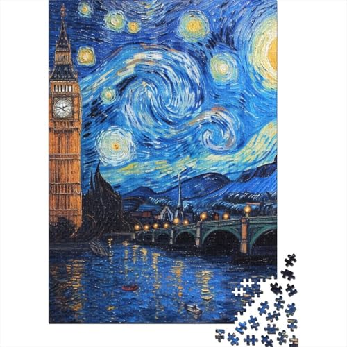 London Tower Bridge Puzzle 1000 Teile Schwer Puzzle Spielzeug Lernspiel Impossible Herausforderungsspielzeug Für Erwachsene Und Kinder Ab 14 Jahren 1000pcs (75x50cm) von GTDKSUEVG