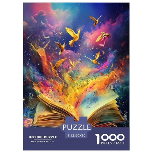 Magische Bücher Puzzles 1000 Teile Schwer Puzzle Spielzeug Pädagogisches Spiel Impossible Herausforderungsspielzeug Für Erwachsene Und Kinder in Bewährter 70x50cm/1000pcs von GTDKSUEVG
