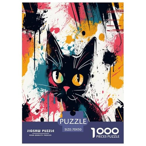 Niedliche Katze Puzzle 1000-teilige Schwer Puzzle Spielzeug Lernspiel Impossible Herausforderungsspielzeug Für Erwachsene Und Kinder Ab 14 Jahren 70x50cm/1000pcs Niedliche Katze Puzzle 1000-teilige Schwer Puzzle Spielzeug Lernspiel Impossible Herausforderungsspielzeug Für Erwachsene Und Kinder Ab 14 Jahren 70x50cm/1000pcs von GTDKSUEVG