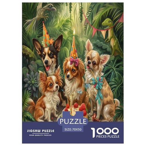Niedlicher Hund Puzzle 1000 Teile Schwer Puzzle Spielzeug Pädagogisches Spiel Impossible Herausforderungsspielzeug Für Erwachsene Und Kinder in Bewährter 70x50cm/1000pcs von GTDKSUEVG