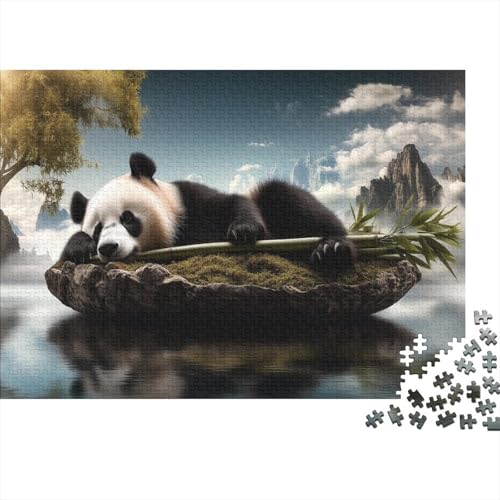 Panda Puzzle 1000 Teile Puzzle Für Erwachsene Und Kinder Ab 14 Jahren Puzzel 1000pcs (75x50cm) von GTDKSUEVG
