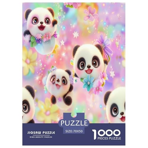 Panda Puzzle 1000 Teile Schwer Puzzle Spielzeug Pädagogisches Spiel Impossible Herausforderung Spielzeug Für Erwachsene Und Kinder in Bewährter 70x50cm/1000pcs von GTDKSUEVG