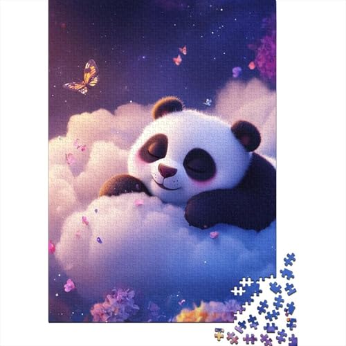 Panda Puzzle 1000-teilige Schwer Puzzle Spielzeug Lernspiel Impossible Herausforderung Spielzeug Für Erwachsene Und Kinder Ab 14 Jahren 1000pcs (75x50cm) von GTDKSUEVG