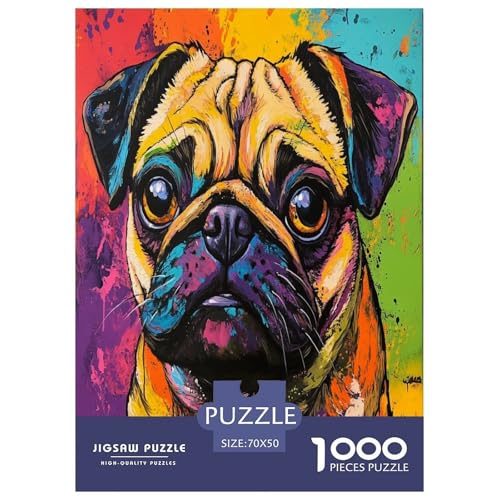 Pug Puzzle 1000 Teile Schwer Puzzle Spielzeug Lernspiel Impossible Herausforderung Spielzeug Für Erwachsene Und Kinder Ab 14 Jahren 70x50cm/1000pcs Pug Puzzle 1000 Teile Schwer Puzzle Spielzeug Lernspiel Impossible Herausforderung Spielzeug Für Erwachsene Und Kinder Ab 14 Jahren 70x50cm/1000pcs von GTDKSUEVG