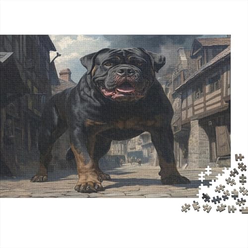 Rottweiler Puzzle 1000 Teile Erwachsener Kniffel Spaß Für Die Ganze Familie - Abwechslungsreiche 1000 Puzzleteilige Motive Puzzlespiel Erwachsene, Puzzel 1000pcs (75x50cm) von GTDKSUEVG