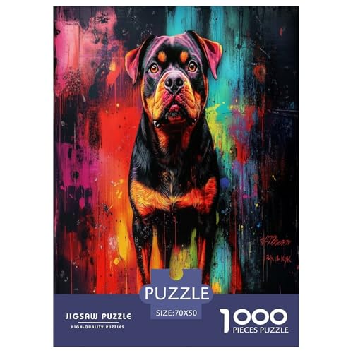 Rottweiler Puzzle 1000-teilige Schwer Puzzle Spielzeug Lernspiel Impossible Herausforderungsspielzeug Für Erwachsene Und Kinder in Bewährter 70x50cm/1000pcs Rottweiler Puzzle 1000-teilige Schwer Puzzle Spielzeug Lernspiel Impossible Herausforderungsspielzeug Für Erwachsene Und Kinder in Bewährter 70x50cm/1000pcs von GTDKSUEVG