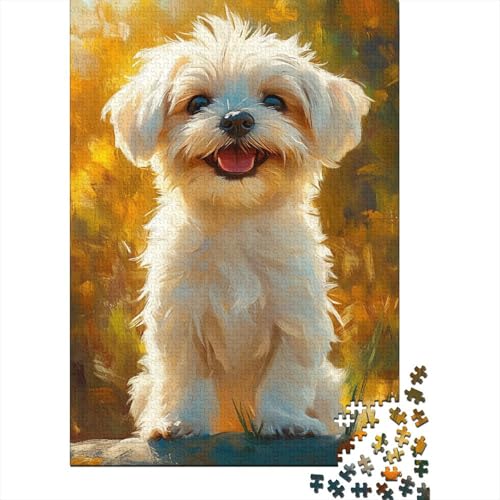 Shih Tzu Puzzles 1000 Teile Schwer Puzzle Spielzeug Pädagogisches Spiel Impossible Herausforderung Spielzeug Für Erwachsene Kinder 1000pcs (75x50cm) von GTDKSUEVG