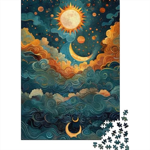 Tapete mit gelbem Sonne Puzzles 1000 Teile Schwer Puzzle Spielzeug Pädagogisches Spiel Impossible Herausforderungsspielzeug Für Erwachsene Und Kinder Ab 14 Jahren 1000pcs (75x50cm) von GTDKSUEVG