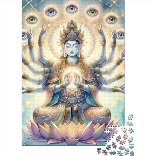 Thousand-Hand Guanyin Puzzles 1000 Teile Schwer Puzzle Spielzeug Lernspiel Impossible Herausforderung Spielzeug Für Erwachsene Und Kinder Ab 14 Jahren 1000pcs (75x50cm) von GTDKSUEVG