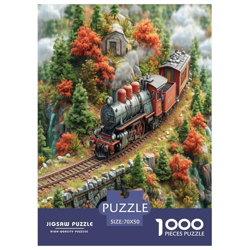 Traumzug Puzzle 1000-teilige Schwer Puzzle Spielzeug Lernspiel Impossible Herausforderung Spielzeug Für Erwachsene Und Kinder Ab 12 Jahren 70x50cm/1000pcs von GTDKSUEVG