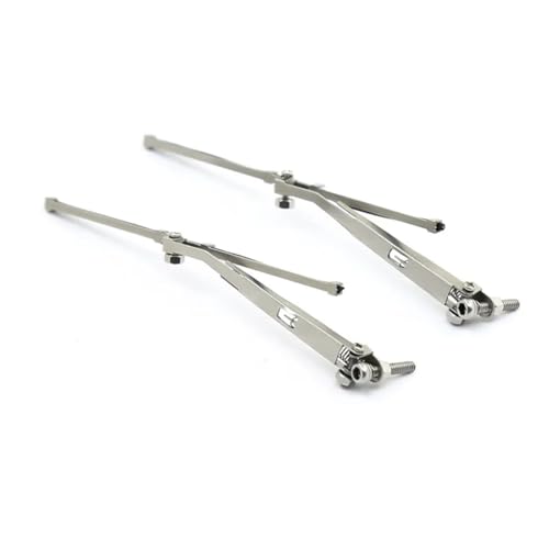 Für Axial Für SCX10 Für Cherokee Für Traxxas Für TRX4 Für Defender Für Bronco Für G500 1/10 RC Crawler CarUpgrade Teile Metall Scheibenwischer RC Ersatzteile(Silver) von GTFRUQAS