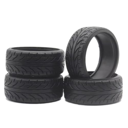 Für Kyosho Für Tamiya Für Hpi Für Hsp 94123 94103 1:10 Rc Auto Medium Drift Reifen 4 Stücke Schwarz Blau Grün Rot Gelb RC Ersatzteile(Black) von GTFRUQAS