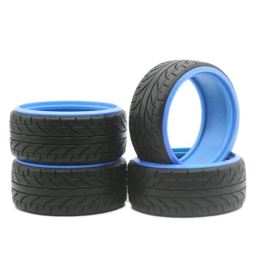 Für Kyosho Für Tamiya Für Hpi Für Hsp 94123 94103 1:10 Rc Auto Medium Drift Reifen 4 Stücke Schwarz Blau Grün Rot Gelb RC Ersatzteile(Blue) von GTFRUQAS