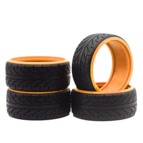 Für Kyosho Für Tamiya Für Hpi Für Hsp 94123 94103 1:10 Rc Auto Medium Drift Reifen 4 Stücke Schwarz Blau Grün Rot Gelb RC Ersatzteile(Yellow) von GTFRUQAS