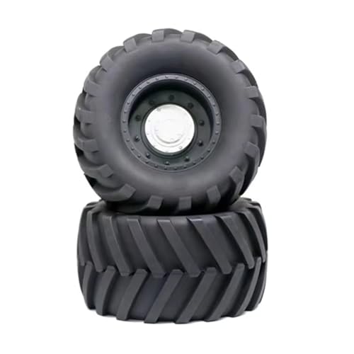 Für Losi Für LMT Für Arrma Für Kraton Für Traxxas Für Maxx 2 Stücke 1/7 1/8 Für Buggy Reifen 173mm Rad 17mm Hex Für Monster Truck Upgrade Teile RC Ersatzteile(Black) von GTFRUQAS
