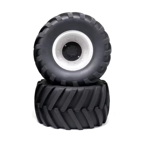 Für Losi Für LMT Für Arrma Für Kraton Für Traxxas Für Maxx 2 Stücke 1/7 1/8 Für Buggy Reifen 173mm Rad 17mm Hex Für Monster Truck Upgrade Teile RC Ersatzteile(White) von GTFRUQAS