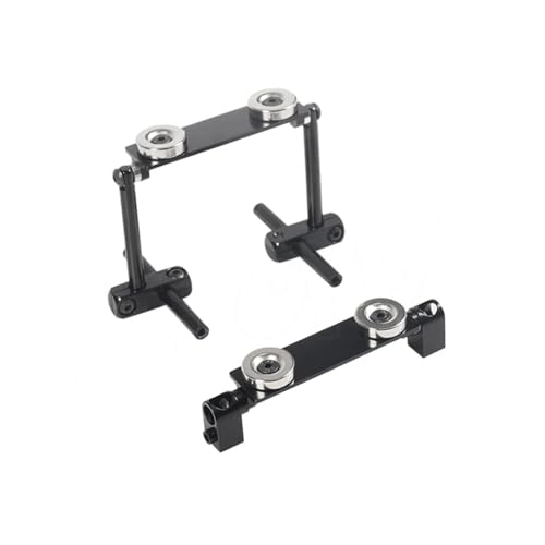 Für Tamiya Für HSP 94123 94122 416 417 RC Drift Für Sakura XI CS Für Redcat 1/10 Aluminiumlegierung Magnet Unsichtbare Karosseriepfosten Verstellbare Halterung RC Ersatzteile(Black) von GTFRUQAS