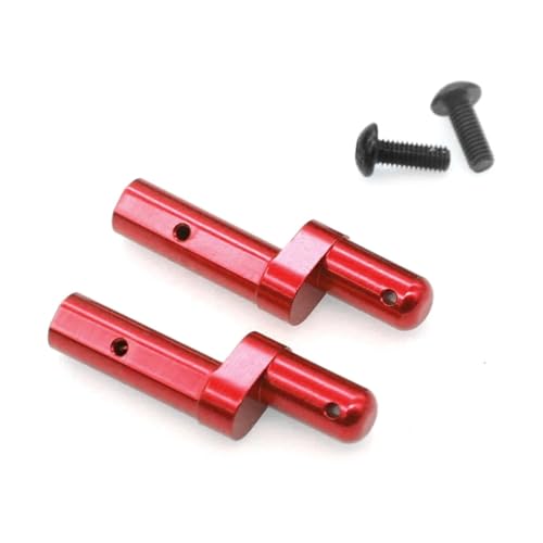 Für Tamiya Für TT-02 1/10 RC Auto Upgrade Teile 2 Stücke Metall Batterie Platte Montieren Unterstützung Halterung RC Ersatzteile(Red) von GTFRUQAS