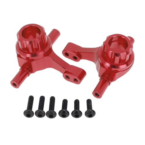 Für Tamiya Für TT-02 Für TT-02T 1/10 RC Auto Upgrades Teile Zubehör Feat 2 Stücke Metall Vorne Aufrecht Vorne Lenkung RC Ersatzteile(Red) von GTFRUQAS