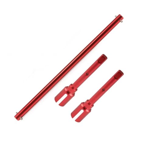 Für Tamiya Für TT-02 Für TT02B 1/10 Zentrale Antriebswelle Und Propeller Joint Metall Upgrade Teile Set RC Für Spielzeug Auto Teile Zubehör RC Ersatzteile(Red) von GTFRUQAS