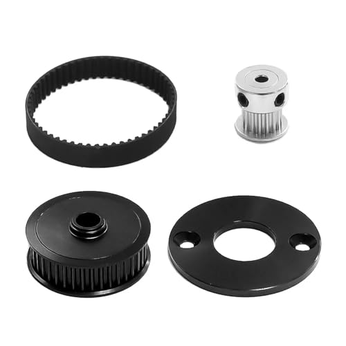 Für Tamiya Für TT02 1/10 RC Auto Geräuscharm Gürtel Stick 16T 40T Übertragung Getriebe System DIY Ändern Upgrade Teile RC Ersatzteile(Black) von GTFRUQAS