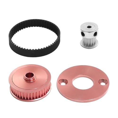 Für Tamiya Für TT02 1/10 RC Auto Geräuscharm Gürtel Stick 16T 40T Übertragung Getriebe System DIY Ändern Upgrade Teile RC Ersatzteile(Pink) von GTFRUQAS