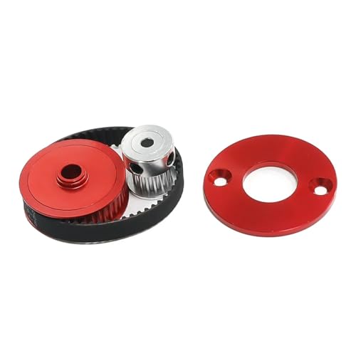 Für Tamiya Für TT02 1/10 RC Auto Geräuscharm Gürtel Stick 16T 40T Übertragung Getriebe System DIY Ändern Upgrade Teile RC Ersatzteile(Red) von GTFRUQAS
