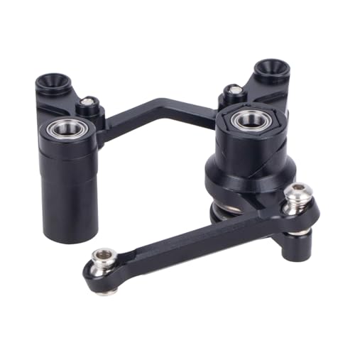 Für Traxxas BL-2S Für Slash 4x4 4WD CNC Gefräste Aluminium Lenkung Umlenkhebel Und Drag Link Servo Saver Set Upgrade Teile Präzision RC Ersatzteile(Black) von GTFRUQAS