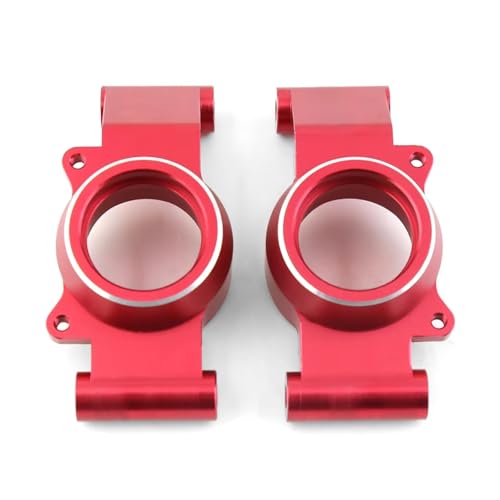Für Traxxas Für X-Maxx 6S 8S 1/5 2 Stücke Metall Hinten Achsschenkel Hub Carrier RC Für Monster Truck Upgrade Teile Zubehör RC Ersatzteile(Red) von GTFRUQAS