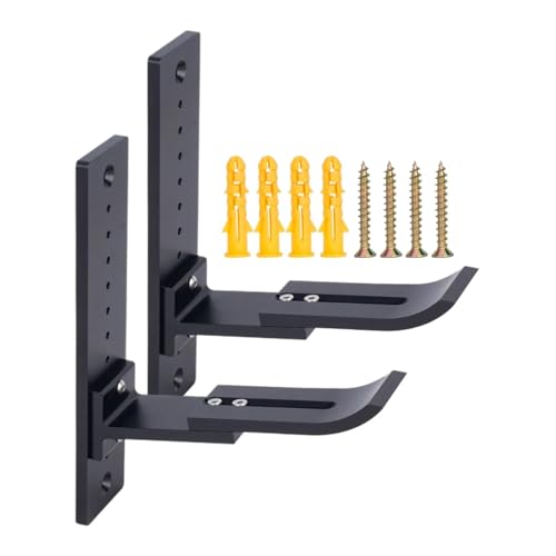 GTFRUQAS Für 1/18 1/16 1/10 1/8 1/5 1 Paar RC-Auto-Lagerregal Aluminium-Wandhalterung Einstellbarer Crawler-Modell RC Für Hobby-Trucks RC Ersatzteile(Black) von GTFRUQAS