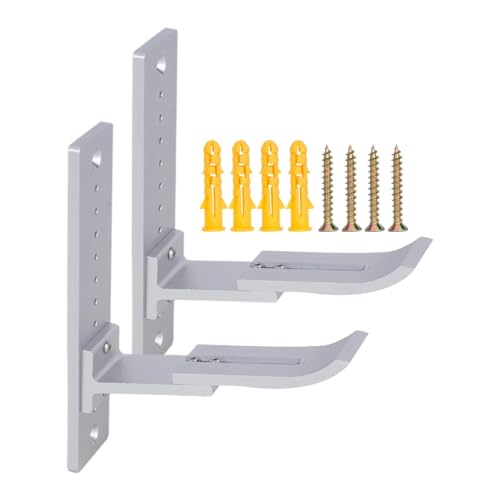 GTFRUQAS Für 1/18 1/16 1/10 1/8 1/5 1 Paar RC-Auto-Lagerregal Aluminium-Wandhalterung Einstellbarer Crawler-Modell RC Für Hobby-Trucks RC Ersatzteile(Silver) von GTFRUQAS