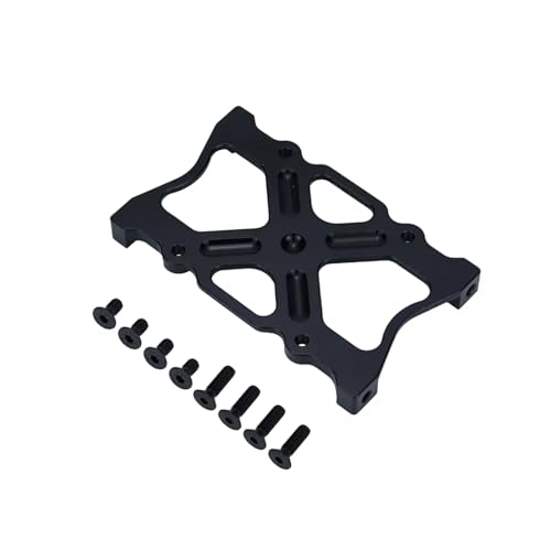 GTFRUQAS Für Axial Für SCX10 1/10 RC Auto 1Pcs Aluminium Panel Halterung Montage Rahmen Halterung Fernbedienung Auto Zubehör Ersatzteile RC Ersatzteile(Black) von GTFRUQAS