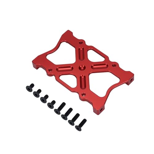 GTFRUQAS Für Axial Für SCX10 1/10 RC Auto 1Pcs Aluminium Panel Halterung Montage Rahmen Halterung Fernbedienung Auto Zubehör Ersatzteile RC Ersatzteile(Red) von GTFRUQAS