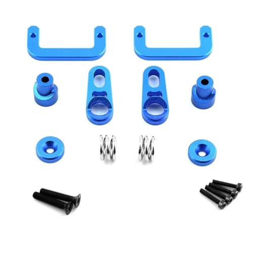 GTFRUQAS Für Axial Für SCX10 1/10 RC Crawler Auto Upgrade Teile Zubehör Metall Dig 2-Speed ​​Shift Servo Horn Arm & Schützen Mount Set RC Ersatzteile(Blue) von GTFRUQAS