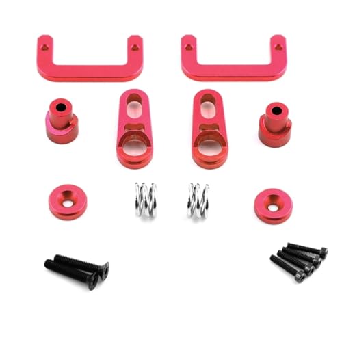 GTFRUQAS Für Axial Für SCX10 1/10 RC Crawler Auto Upgrade Teile Zubehör Metall Dig 2-Speed ​​Shift Servo Horn Arm & Schützen Mount Set RC Ersatzteile(Red) von GTFRUQAS