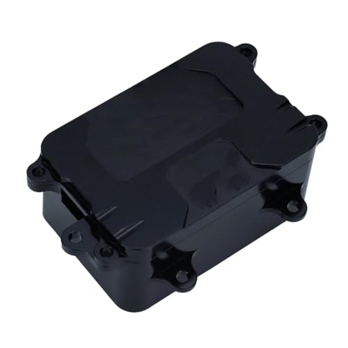 GTFRUQAS Für Axial Für SCX10 90046 90047 90022 90028 1/10 RC Crawler Auto Upgrade Teile Metall Elektronische Radio Empfänger Box RC Ersatzteile(Black) von GTFRUQAS