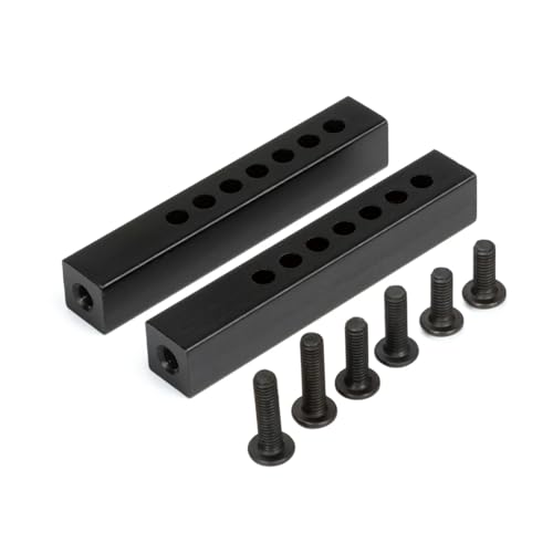 GTFRUQAS Für Axial Für SCX10 90046 Für TRX4 Für TRX6 YK4102 1/10 2 STÜCKE Metall Stoßstangenhalterung Halter Pfosten Quadrat/Kreis Mit Schrauben RC Crawler Car RC Ersatzteile(Round) von GTFRUQAS