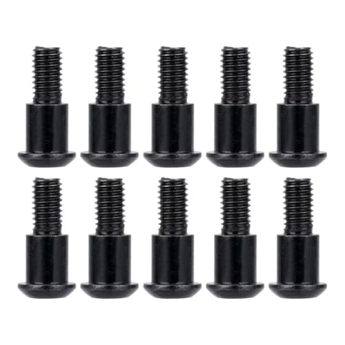 GTFRUQAS Für Axial Für SCX10 AR44 AR45 Für Capra F9 10Pcs M3x4x10mm Hex Buttonhead Einschnitt Kingpin Schulter Schrauben Portal Achse Upgrade Teile RC Ersatzteile(Black) von GTFRUQAS